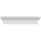 Ekena Millwork 114" Bottom Width x 120 1/4" Top Width x 9"H x 1"P Traditional Crosshead CRH09X114 - alternate 1